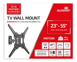 Superior tv-wall mount supstv017, 23"-55", max load 30 kg, vesa 100x100-400x400mm Thumbnail 3