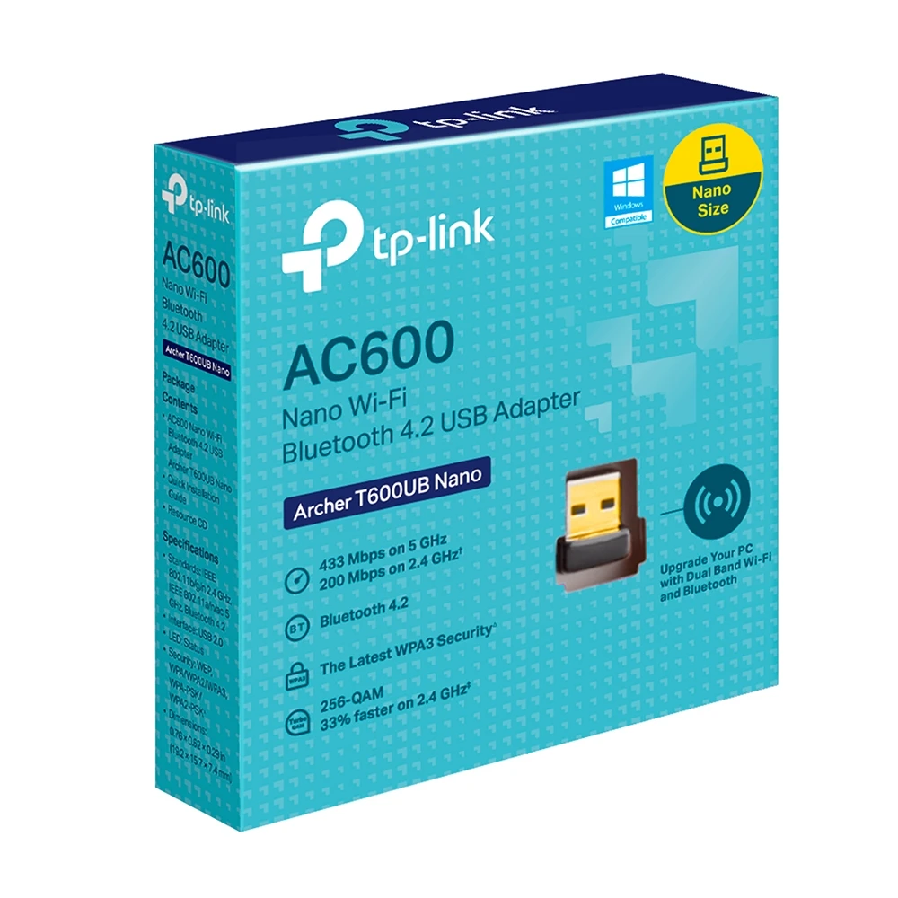 Tp-link archer t600ub nano ac600 nano dual band wi-fi bluetooth 4.2 usb adapter 4