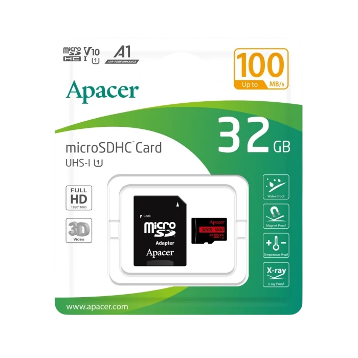 Карта памяти apacer microsdhc uhs-i u1 class 10, 32гб 2