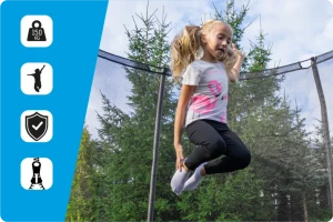 Детский садовый батут thunder inside elite 8ft (244см) black Thumbnail 5