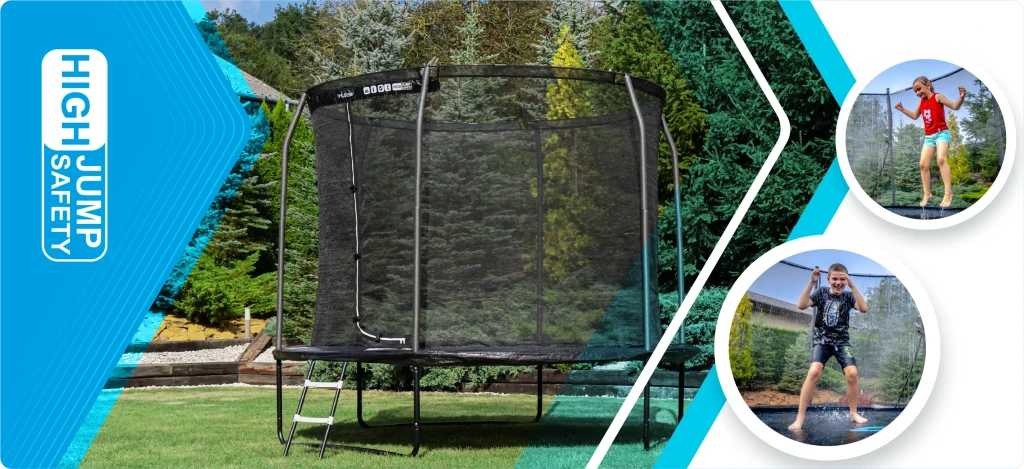 Детский садовый батут thunder inside elite 8ft (244см) black 3
