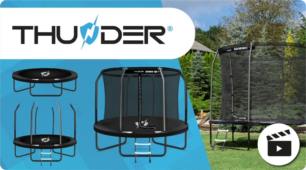 Детский садовый батут thunder inside elite 8ft (244см) black 5