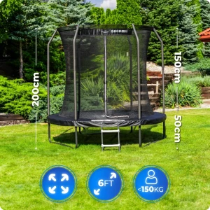 Детская садовая батут thunder inside elite 6ft (183 см) black Thumbnail 3