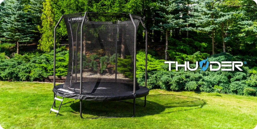 Детская садовая батут thunder inside elite 6ft (183 см) black 2