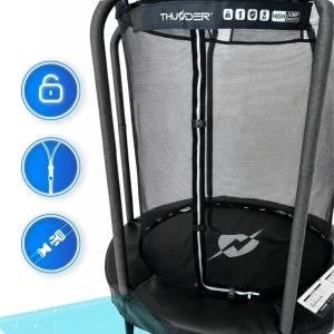 Trambulina de grădină pentru copii thunder inside elite 4,5ft (140cm) black Thumbnail 10