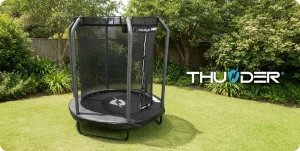 Trambulina de grădină pentru copii thunder inside elite 4,5ft (140cm) black Thumbnail 2