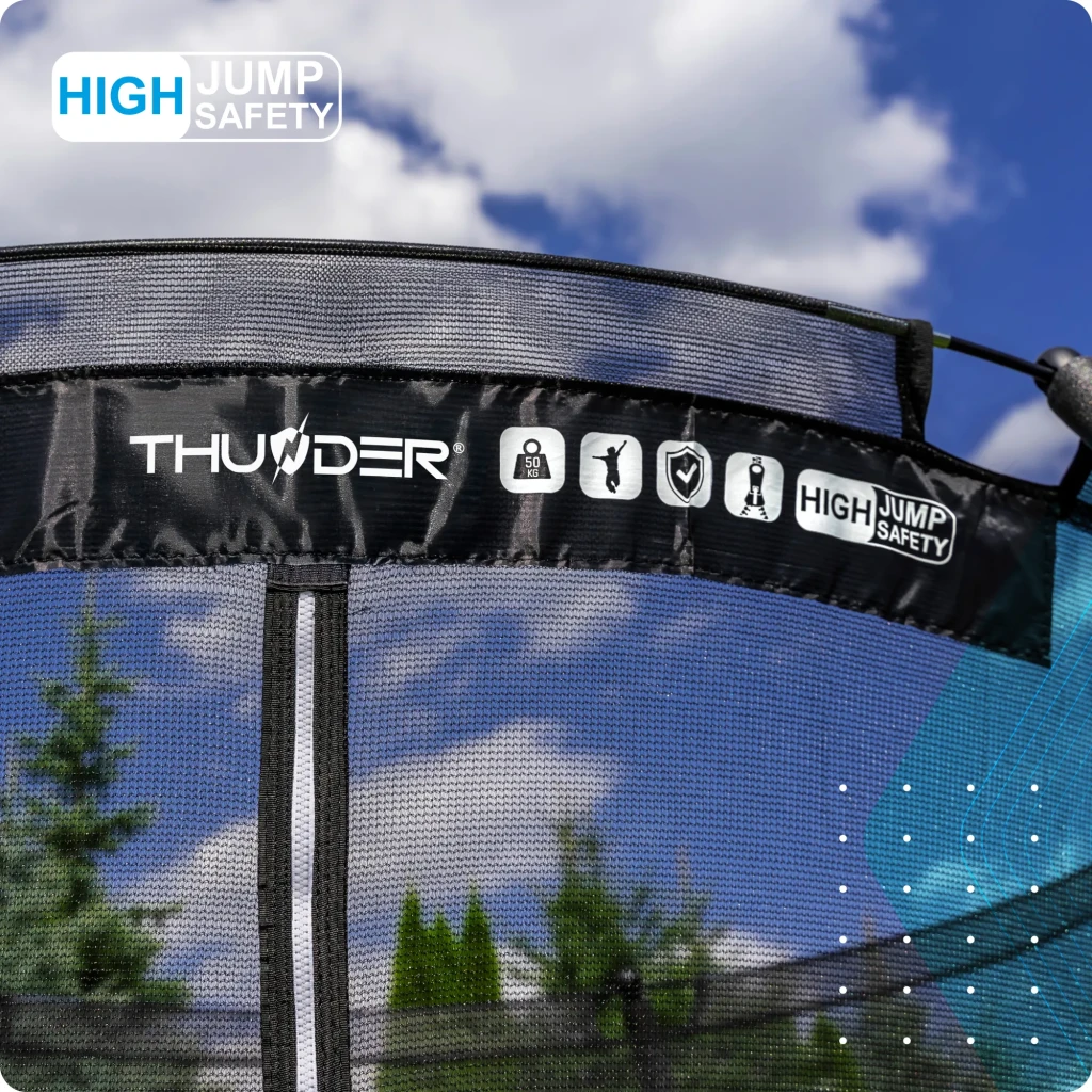 Trambulina de grădină pentru copii thunder inside elite 4,5ft (140cm) black 12