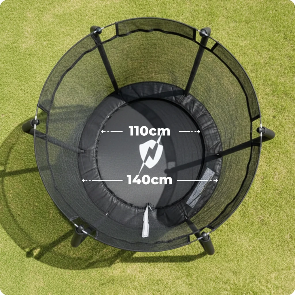 Trambulina de grădină pentru copii thunder inside elite 4,5ft (140cm) black 4