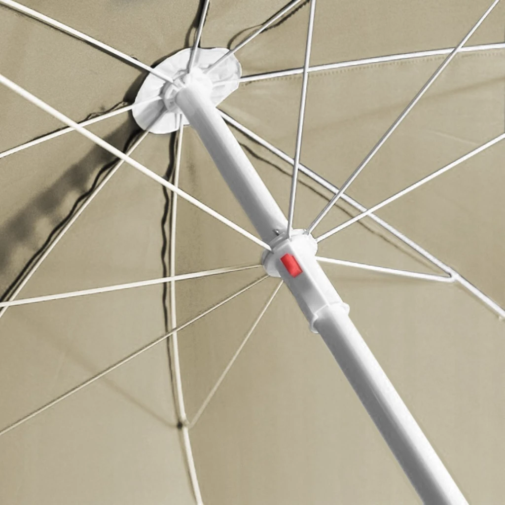 Umbrela de gradina/plaja jumi 240cm cu functie de pliere, bej om-281851 5