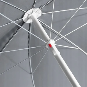 Umbrela de gradina/plaja jumi 240cm cu functie de pliere , gri om-281844 Thumbnail 4