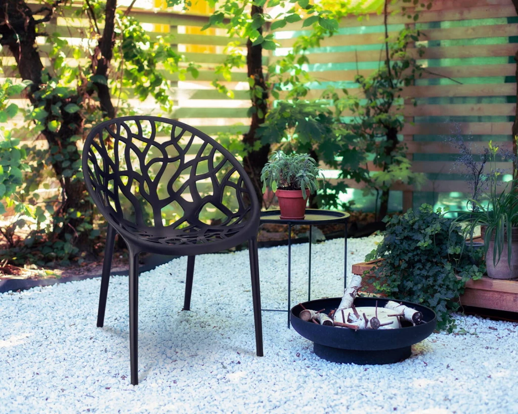 Scaun terasa jumi albero din plastic, negru 3
