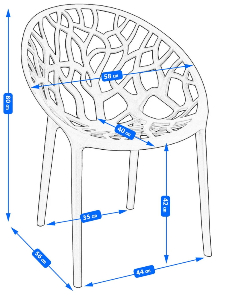 Scaun terasa jumi albero din plastic, negru 4
