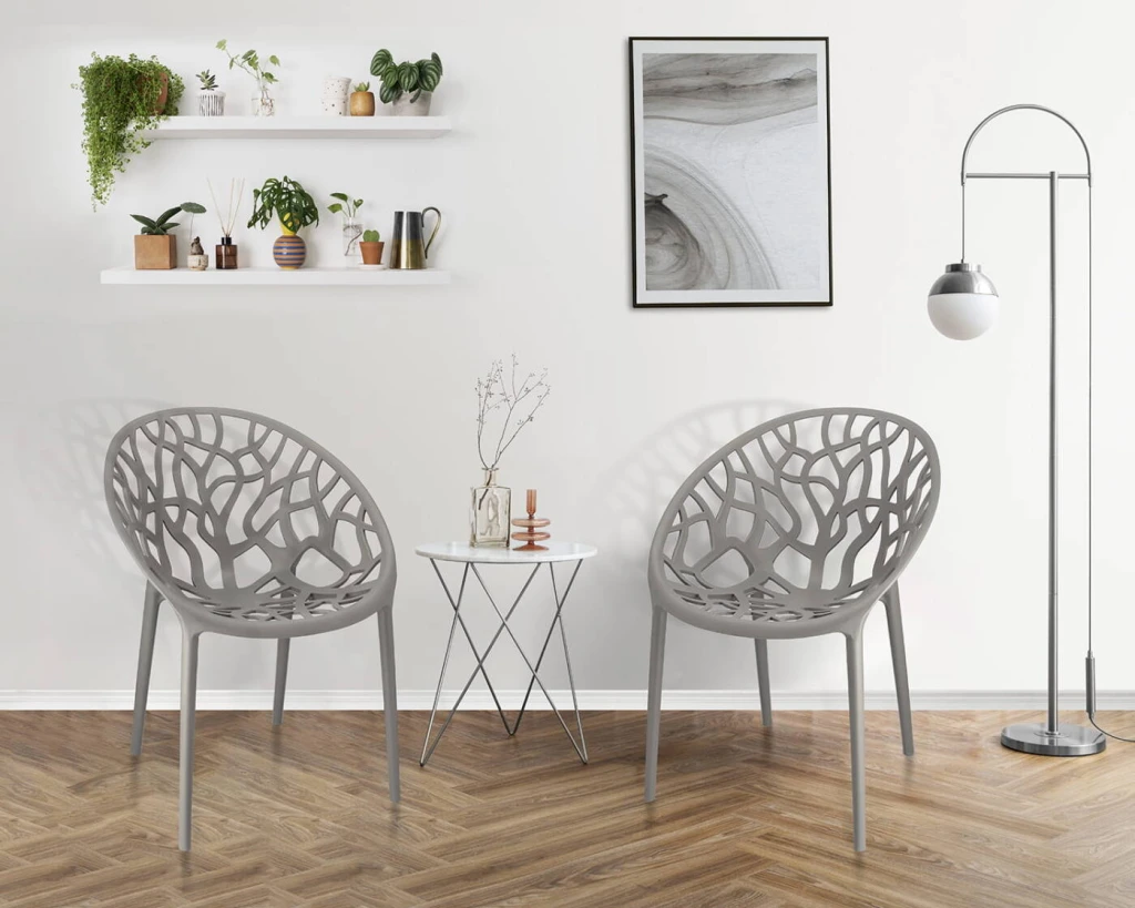Стул для террасы jumi albero из пластика, серый 2