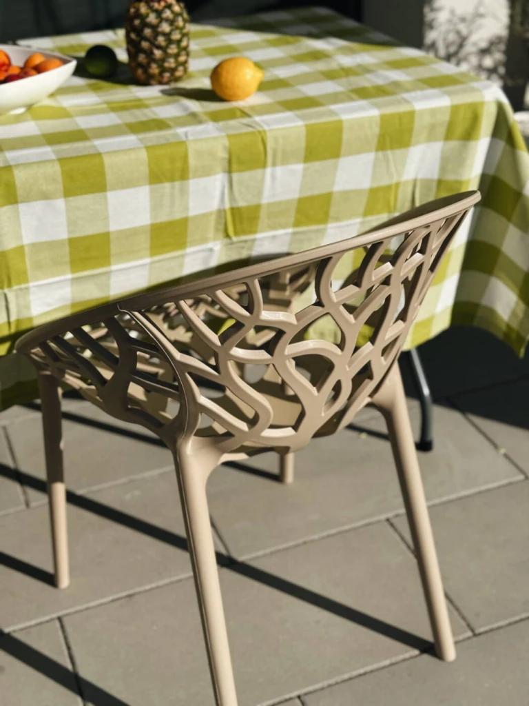 Scaun terasa jumi albero din plastic, bej 3