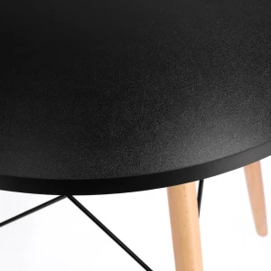 Masa rotunda moderna jumi, mdf, 60x60x74cm, stil scandinav,oak artisan/negru Thumbnail 5