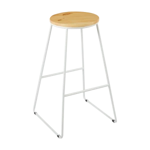 Scaun de bar jumi din lemn, oak artisan / alb Thumbnail 2