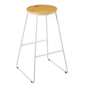 Scaun de bar jumi din lemn, oak artisan / alb Thumbnail 3