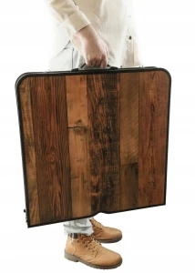 Masa de camping pliabila + 4 taburete jumi oak artisan om-281813 Thumbnail 6