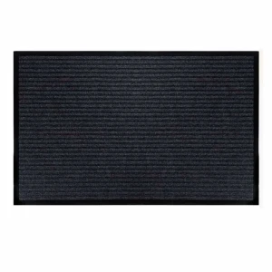 Covoras de intrare double line, 90x150cm, negru/alb