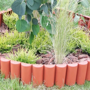 Gard decorativ plastic maro