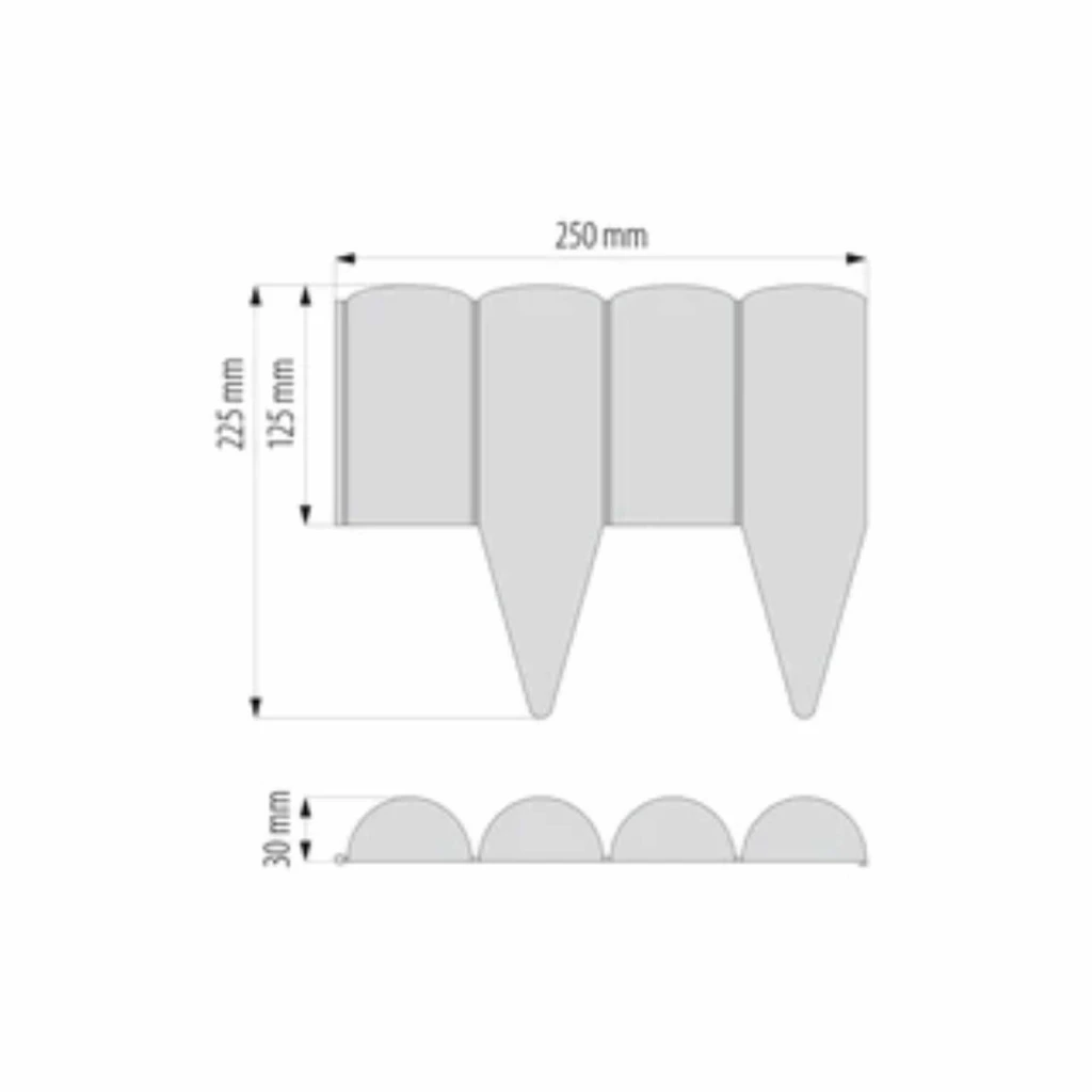 Gard decorativ plastic antracit 6