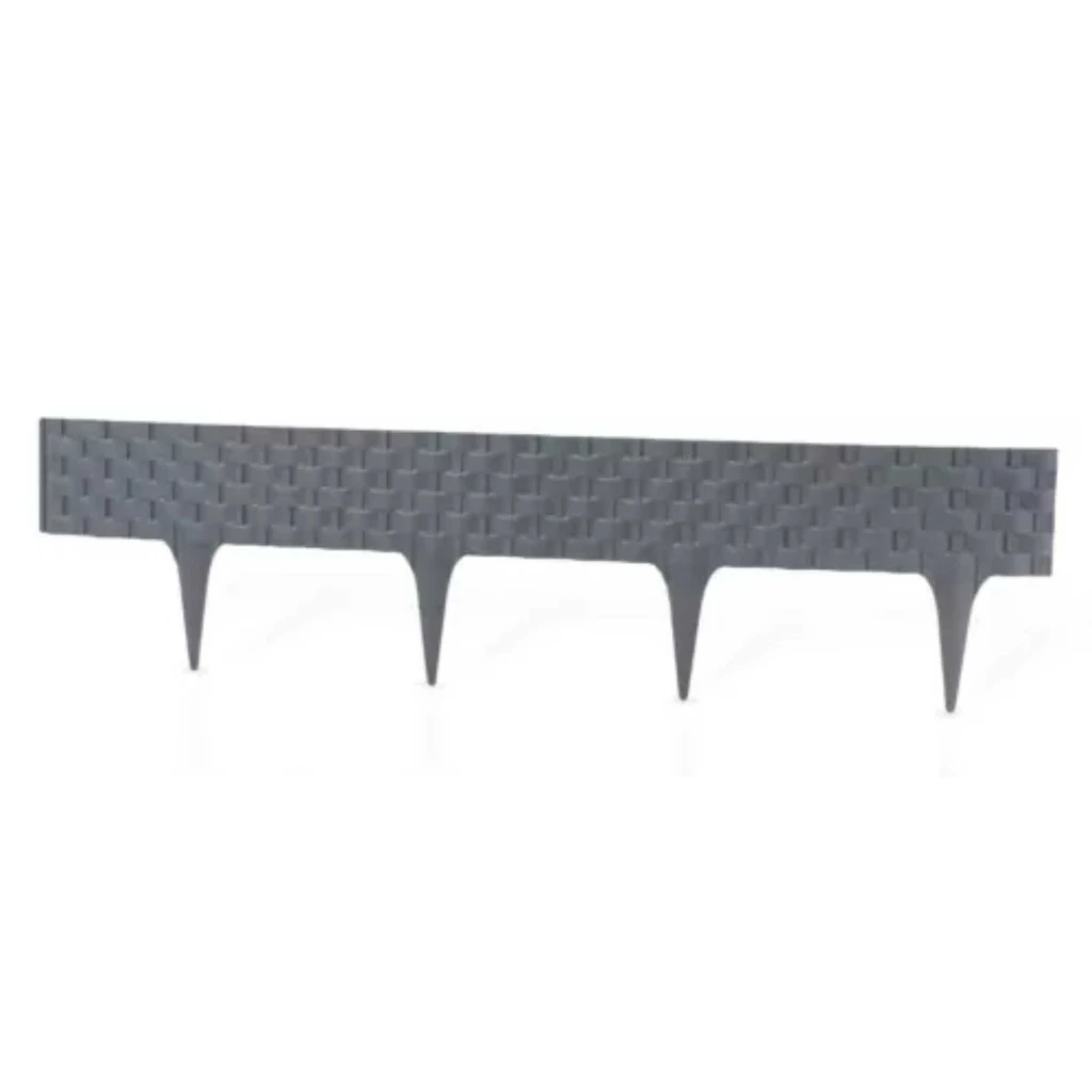 Gard decorativ plastic ratan antracit 2