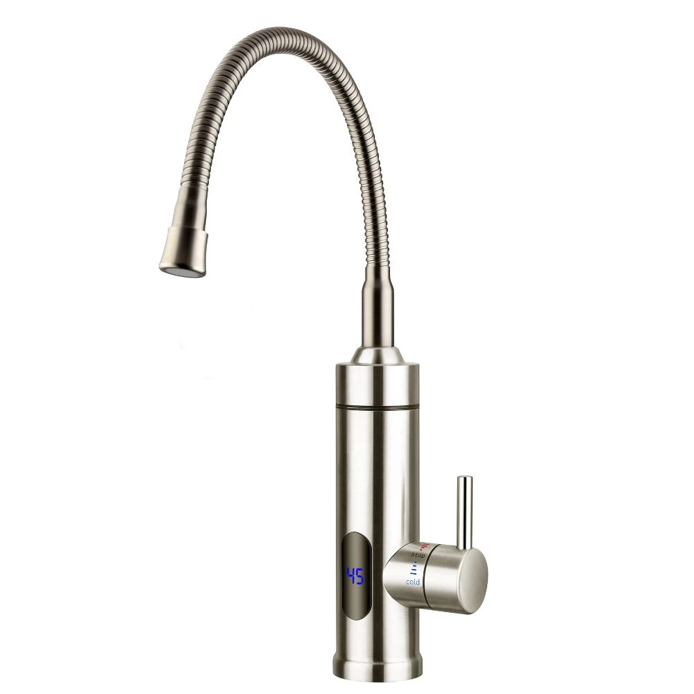 Baterie instant, inox, cu furtun flexibil 2