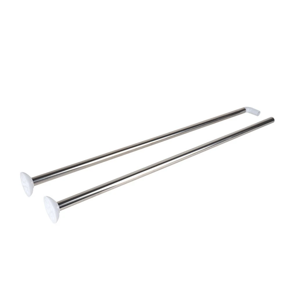 Bară de colț din inox pentru perdea duș 80x80 cm, crom 2