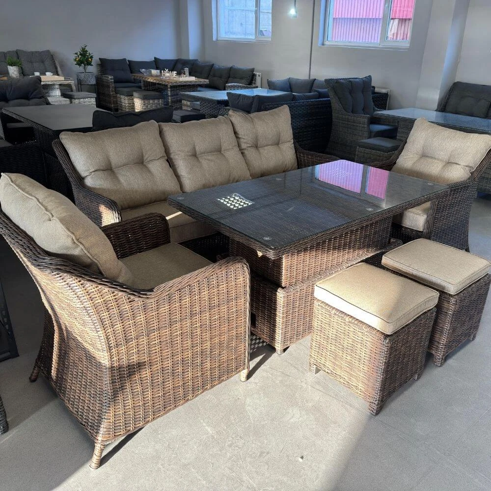 Mobilă pentru terasă 7 persoane, hola sevilla, maro 8