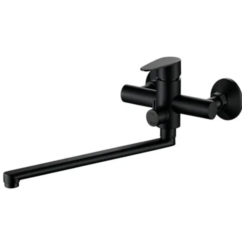 Baterie pentru cadă, pipa lunga, aquafix - 120, neagră, inox 2