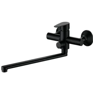 Baterie pentru cadă, pipa lunga, aquafix - 120, neagră, inox
