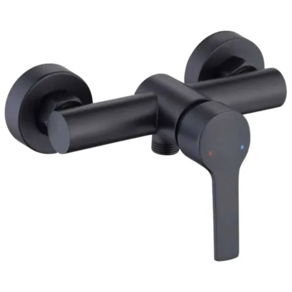 Baterie din inox pentru duș, aquafix - 801, neagră 2