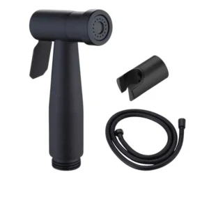 Set duș igienic și furtun 1,2m, inox, aquafix 24, negru