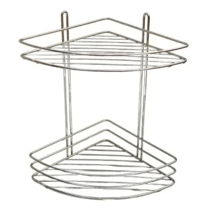 Etajeră colțar dublă, pentru baie, hydro-s, metal/crom