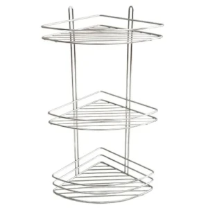 Etajeră colțar triplă, pentru baie, hydro-s, metal/crom
