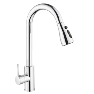 Baterie din inox pentru bucătărie cu furtun extractibil, aquafix - 15, cromată