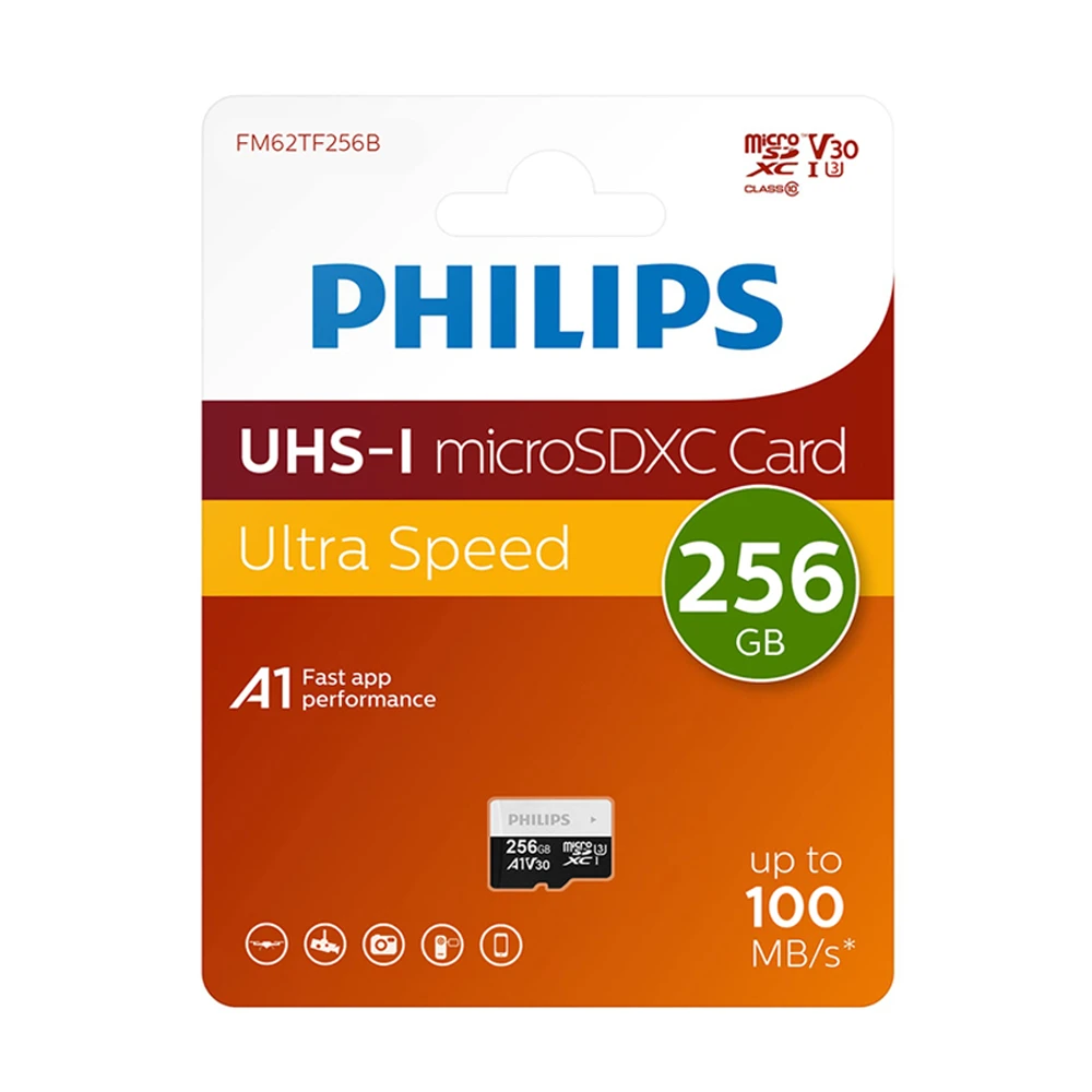 Philips microsd card uhs-i (u3) (v30) 256gb 2