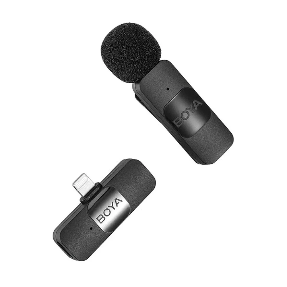 Boya wireless microphone ultracompact 2.4ghz system (by-v1) lightning jack, black 3