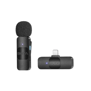 Boya wireless microphone ultracompact 2.4ghz system (by-v1) lightning jack, black Thumbnail 2