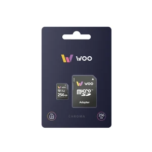 Карта памяти woo microsd uhs-i (u3) (v30) + sd адаптер, chroma, 256 гб