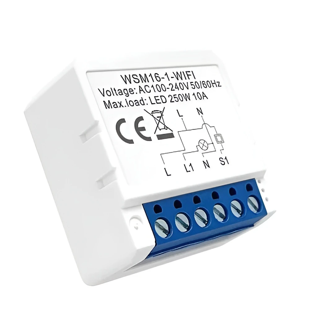Умный выключатель avatto 1 канал 250w 10a wi-fi (нейтральный провод) 2