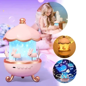 Проектор света glaceon, 6 фильмов, 5 сменных цветов, ночник-проектор с кроликами для детей Thumbnail 2