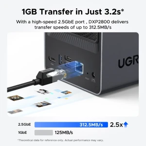 Ugreen network attached storage dxp2800 2-bay (diskless) eu, black Thumbnail 3
