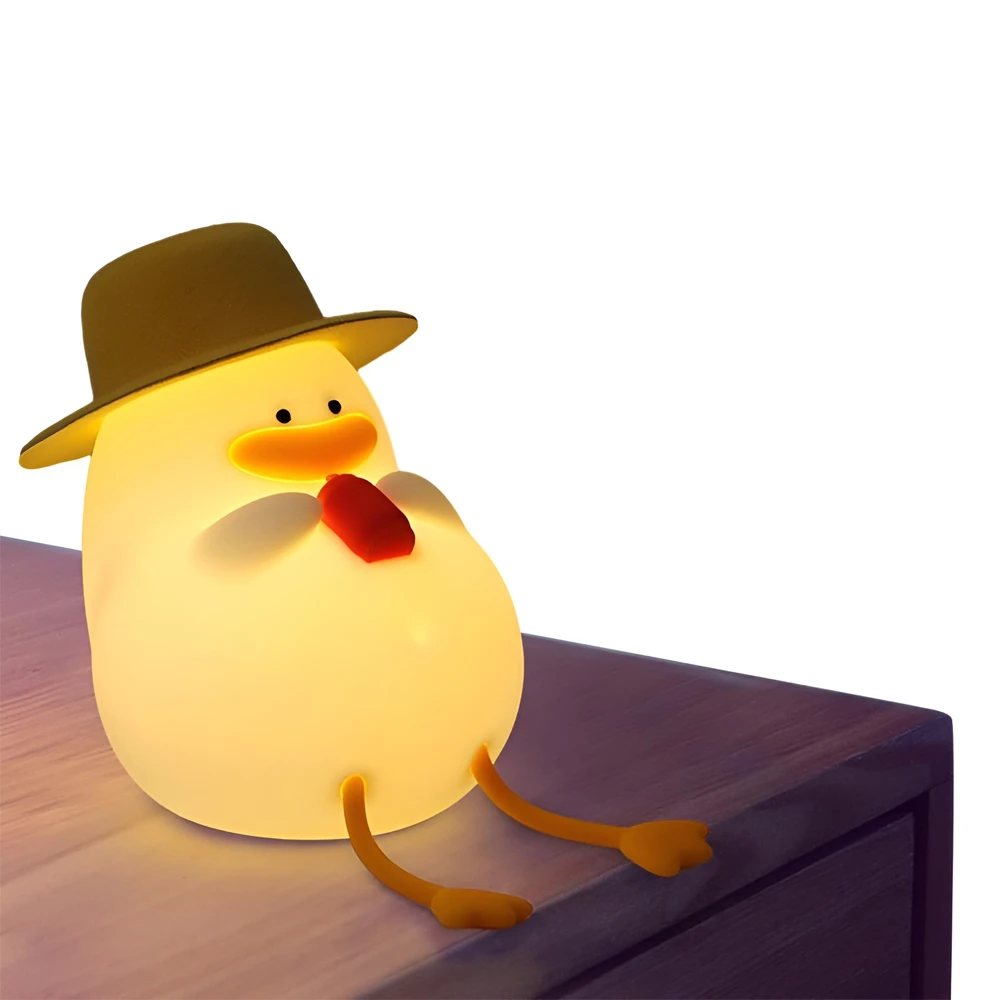 Ночник cute series утка в шляпе, белый 3