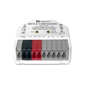 Gledopto zigbee pro+ 5в1 ultra мини led контроллер cct/rgb/rgbw/rgbcct/одноцветный (gl-c-301p), dc12~24v, 6a/канал, макс. 10a выход Thumbnail 2