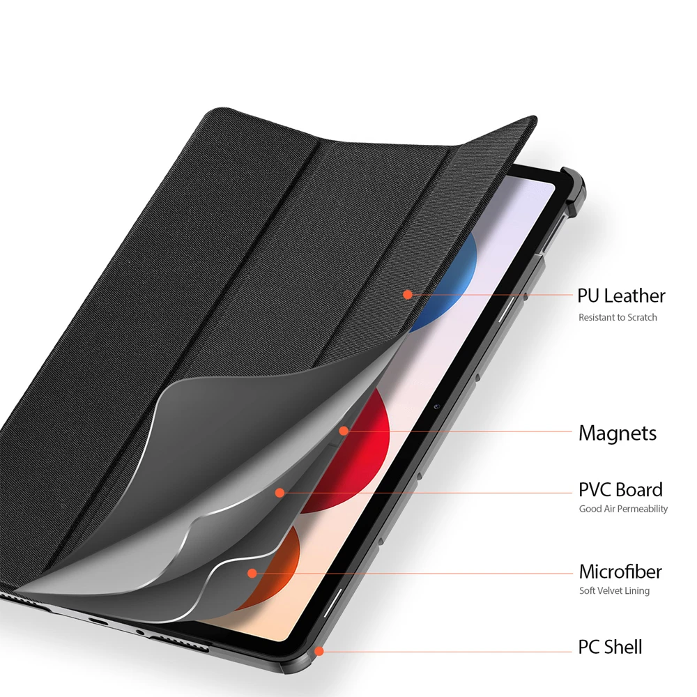 Чехол dux ducis для планшета xiaomi redmi pad 2 pro 12.1 / redmi pad pro / poco pad domo, черный 3