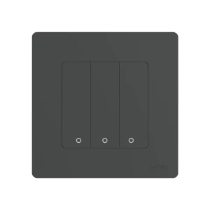 Умный кнопочный выключатель moes zigbee star ring 3 канала (нейтральный провод опционально), серый