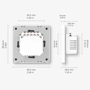 Умный кнопочный выключатель moes zigbee star ring 3 канала (нейтральный провод опционально), серый Thumbnail 2