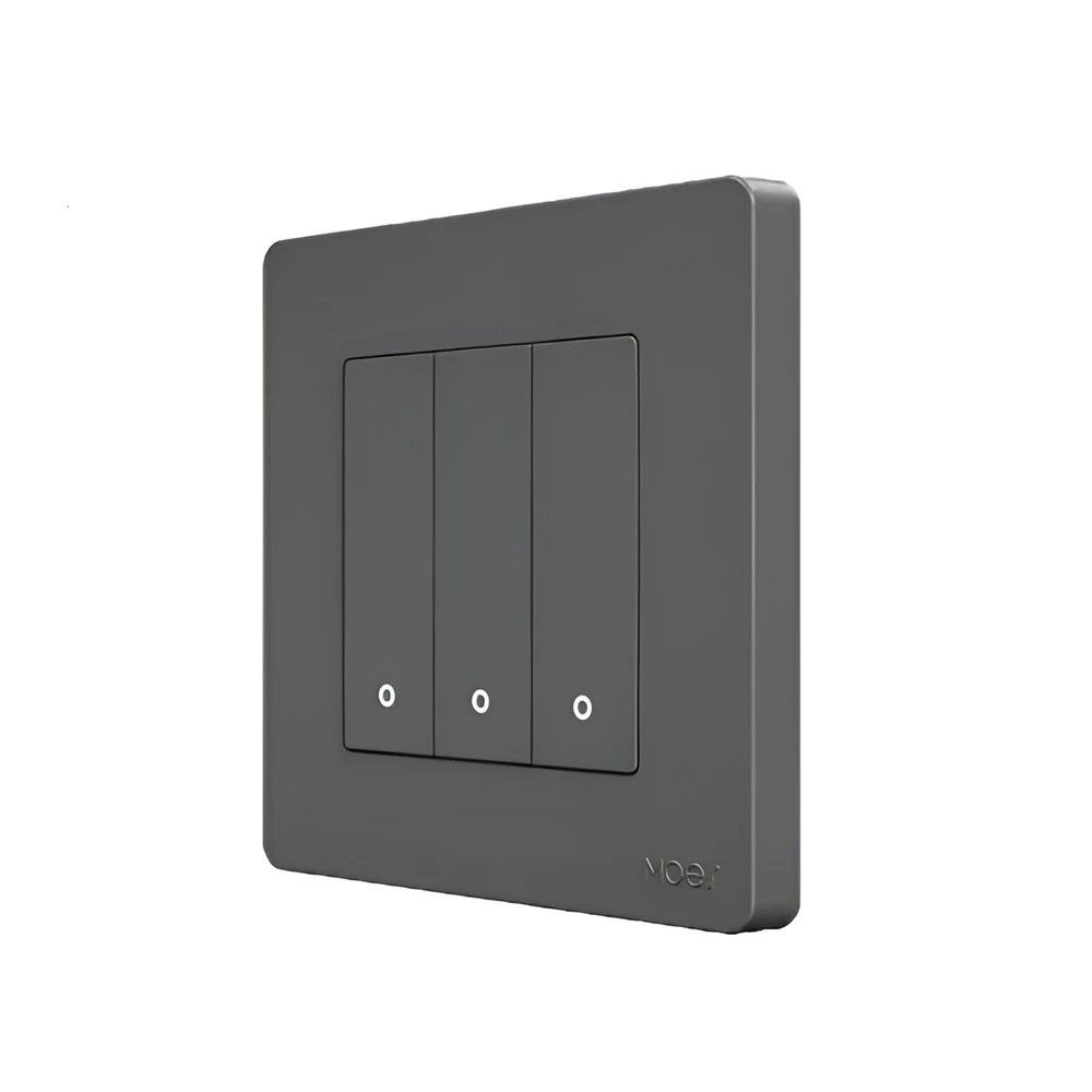 Умная кнопка moes zigbee star ring 3 канала cr2032, серый 2
