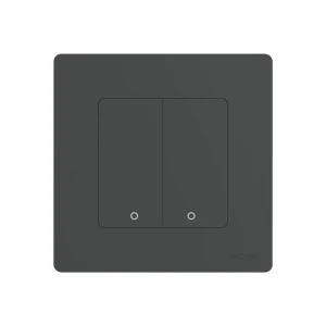 Умная кнопка moes zigbee star ring 2 канала cr2032, серая
